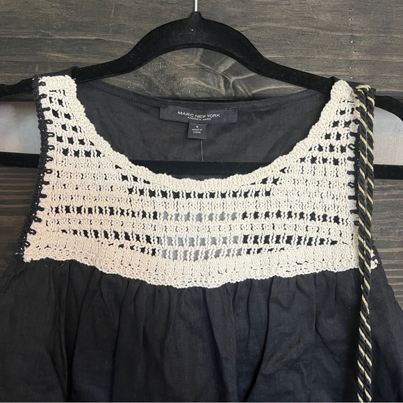Marc New York Black linen tank top NWT - Picture 3 of 8